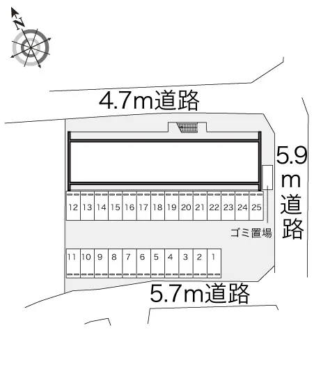 ★手数料０円★大東市三箇　月極駐車場（LP）